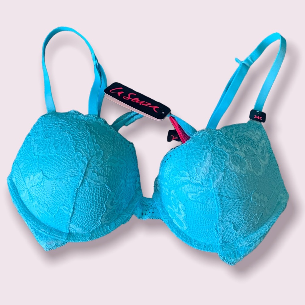 Blue lacy lasenza bra